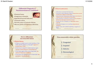 Differential diagnosis for Oral White Lesions | PDF