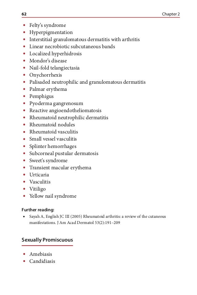 Differential diagnosis for the dermatologist