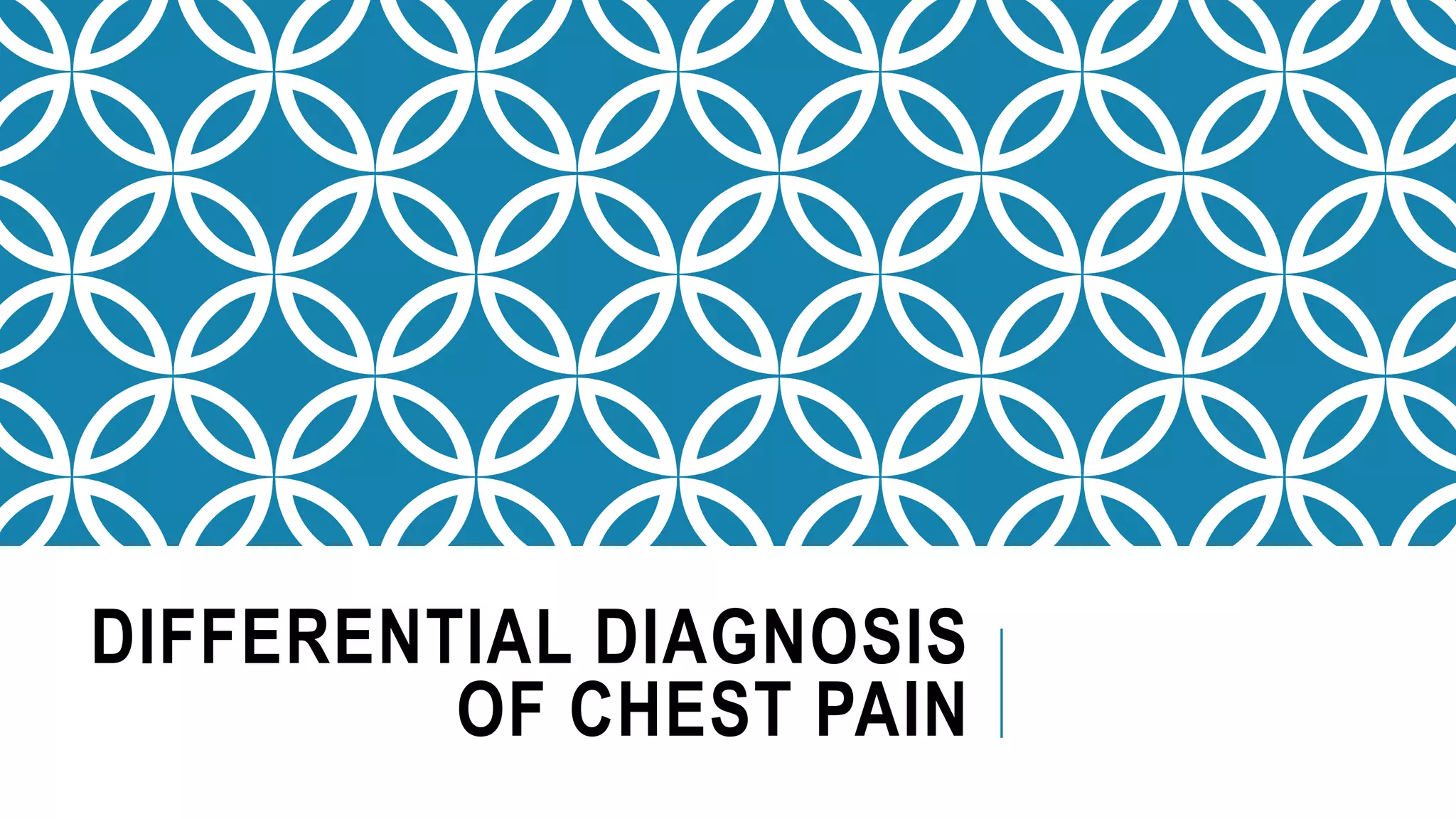 Differential diagnosis of chest pain PPT
