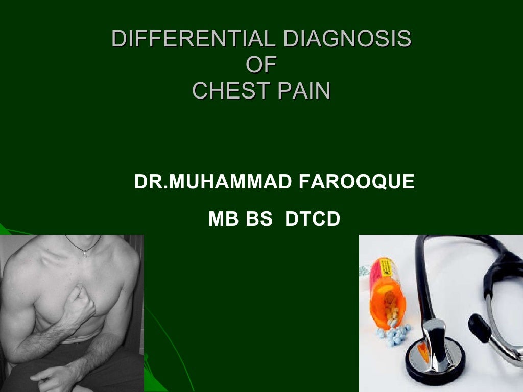 “Differential diagnosis of chest pain” by Dr Muhammad Farooque presen…
