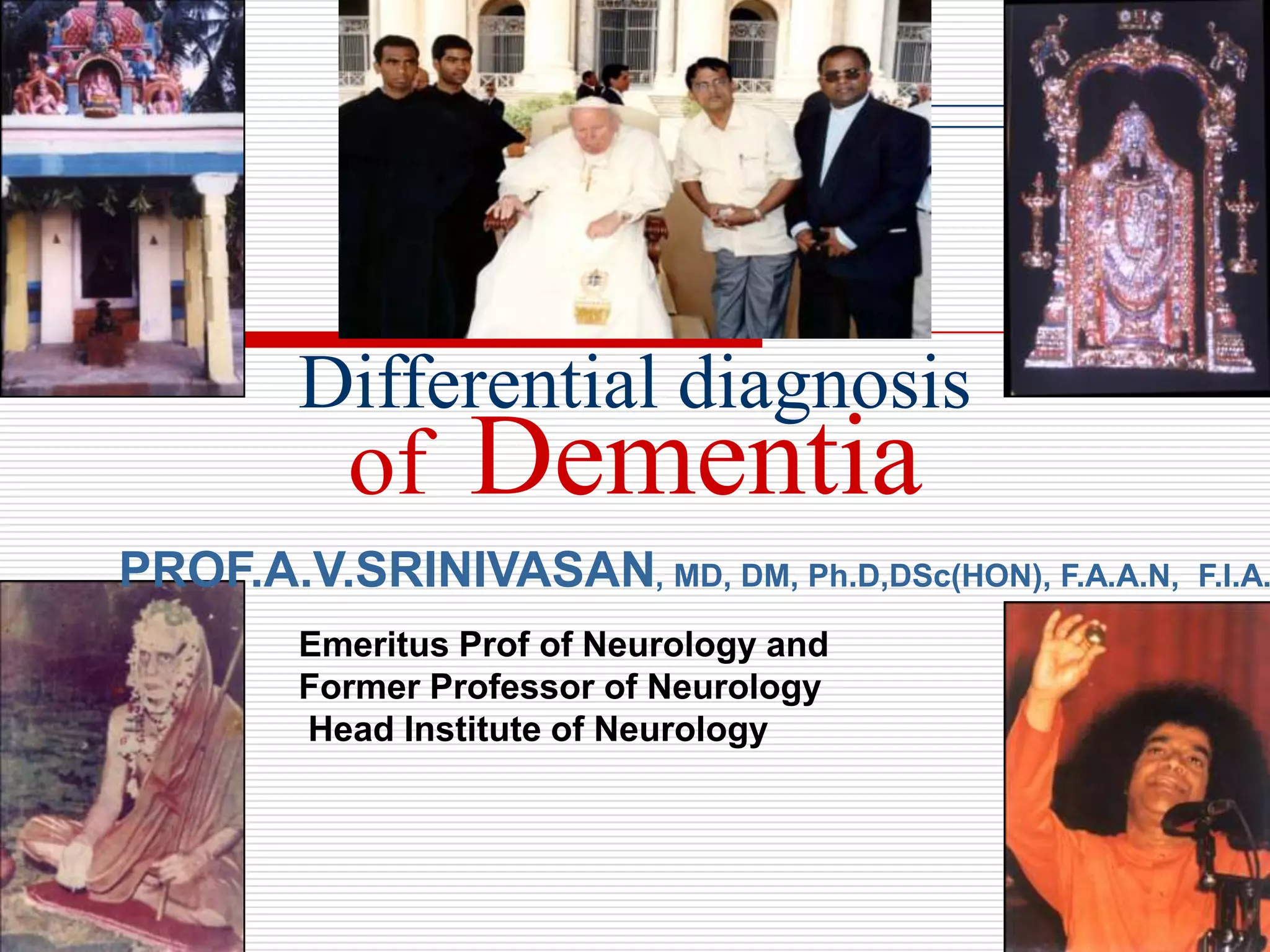 Differential diagnosis of dementia ppt