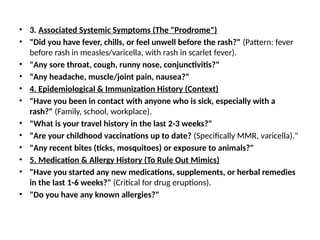 Systemically Unwell Rash Differential Diagnosis of Infectious Exanthems | PPTX