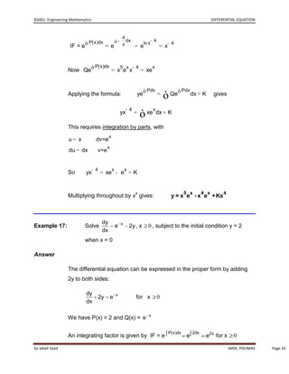 Xex Math Differential equation | DOCX