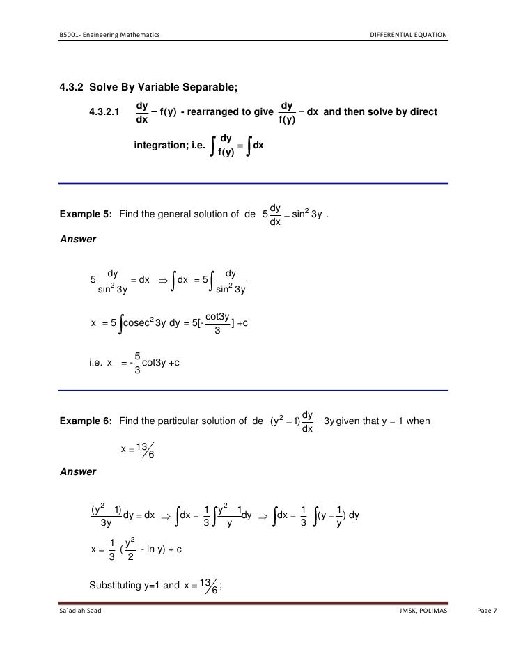 Differential Equation