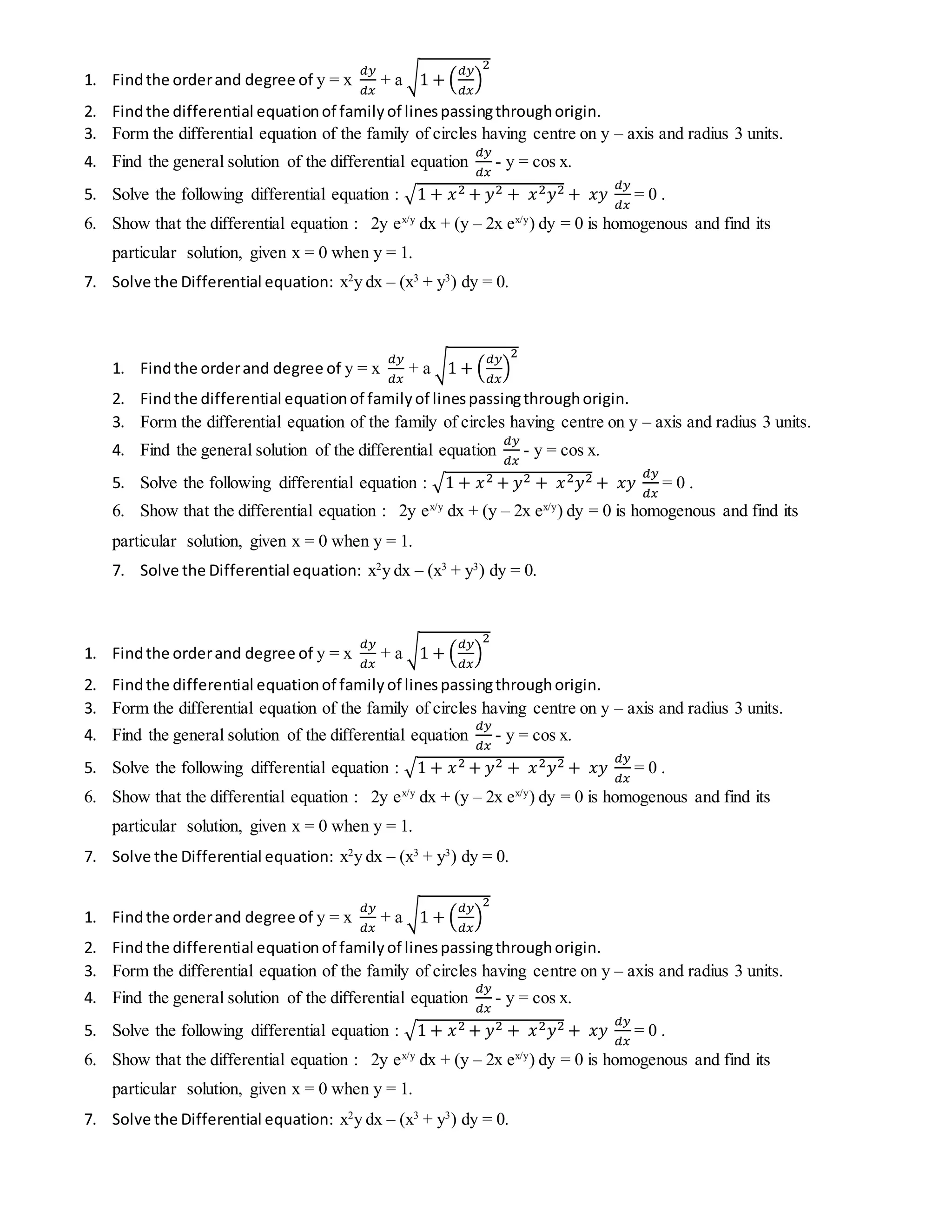 Differential equation pdf