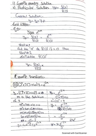 Differential Equation Handwritten Notes In Pdf Pdf Differential Equation Handwritten Notes In Pdf Pdf