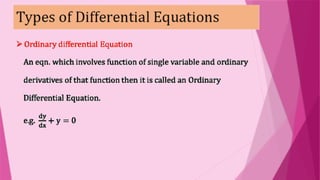 Differential Equation And Its Applications | PPTX