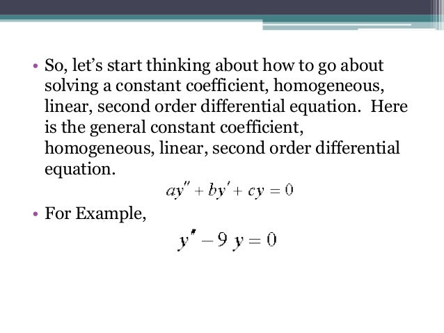 third order linear differential equation examples