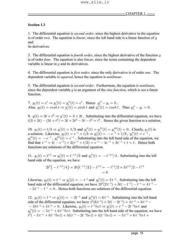 differential equations Boyce & Diprima Solution manual
