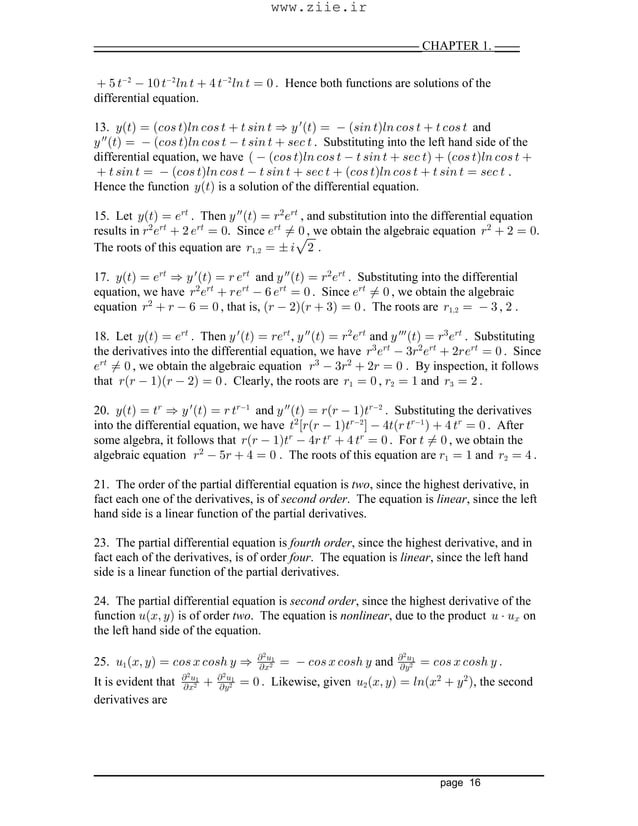 differential equations Boyce & Diprima Solution manual