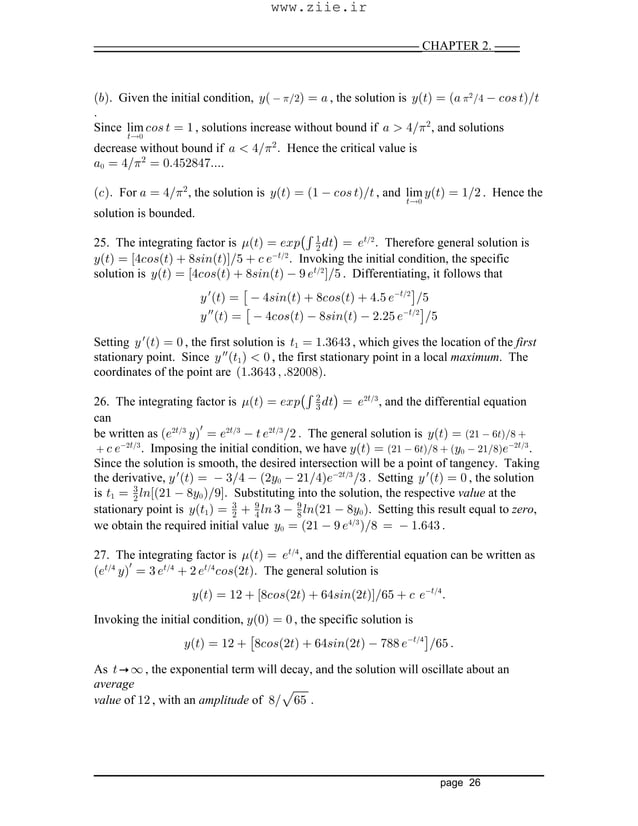 differential equations Boyce & Diprima Solution manual