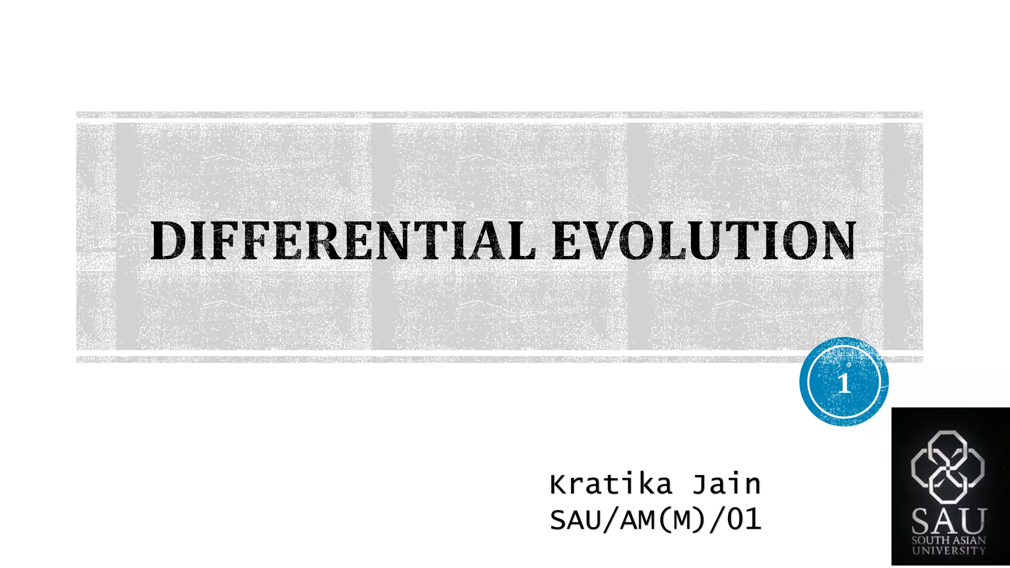 Differential evolution PPT