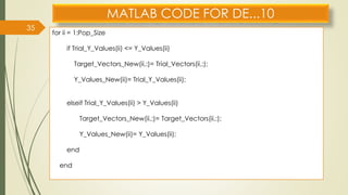 Differential evolution optimization technique | PDF