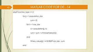 Differential evolution optimization technique | PDF
