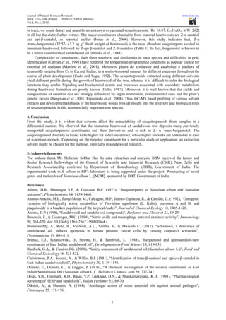 Differential extraction and gc ms based quantification of ...