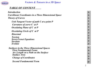 Differential geometry three dimensional space | PPT