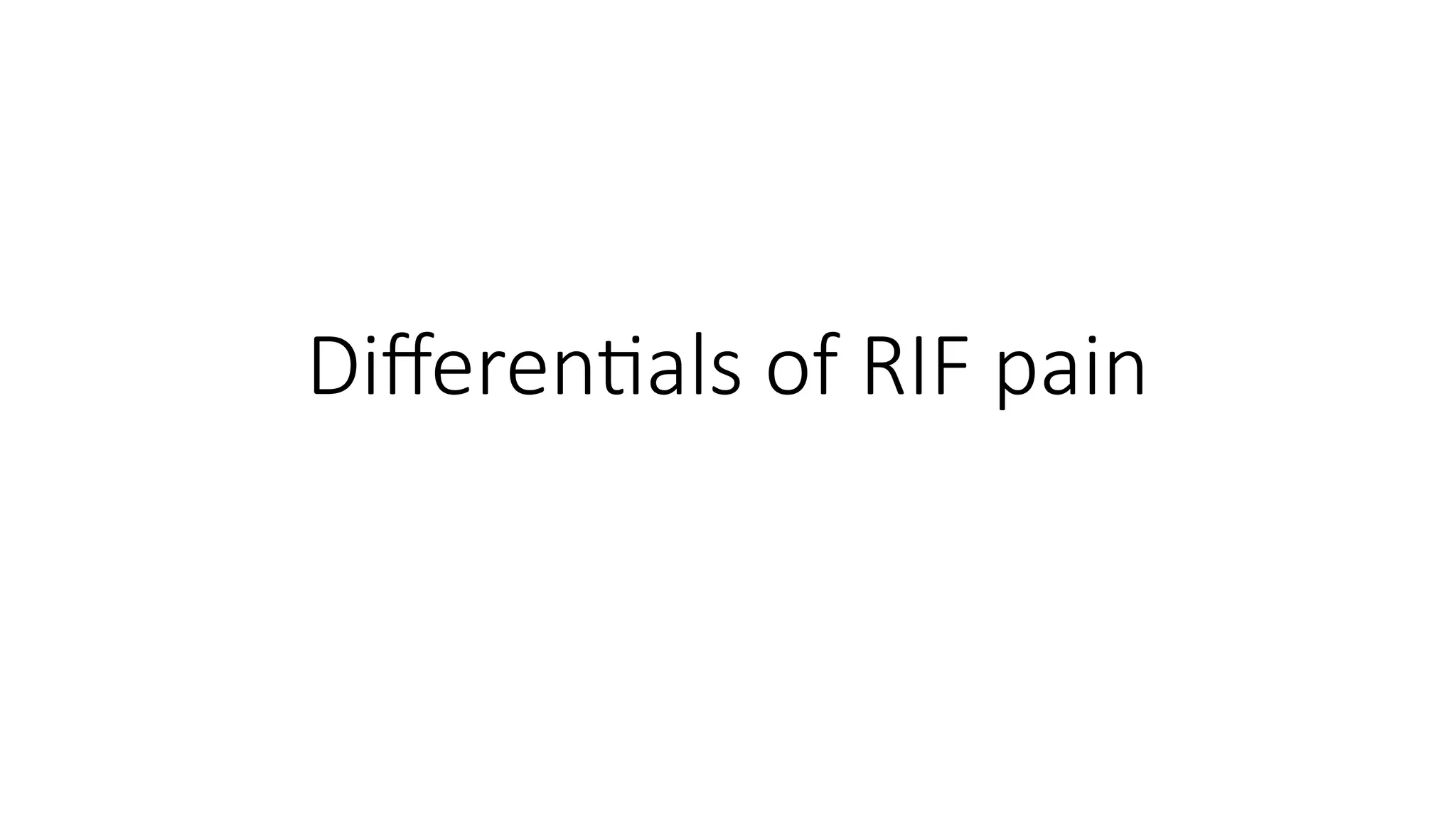 Differential diagnosis of Right iliac fossa pain | PPTX