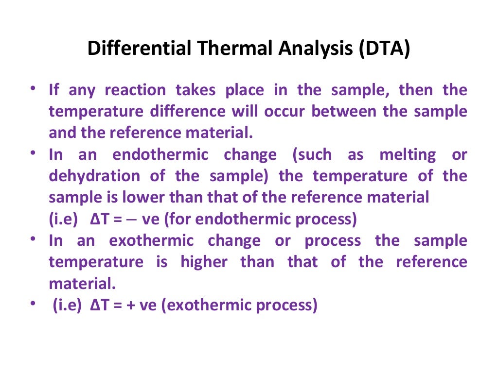 Differential thermal analysis