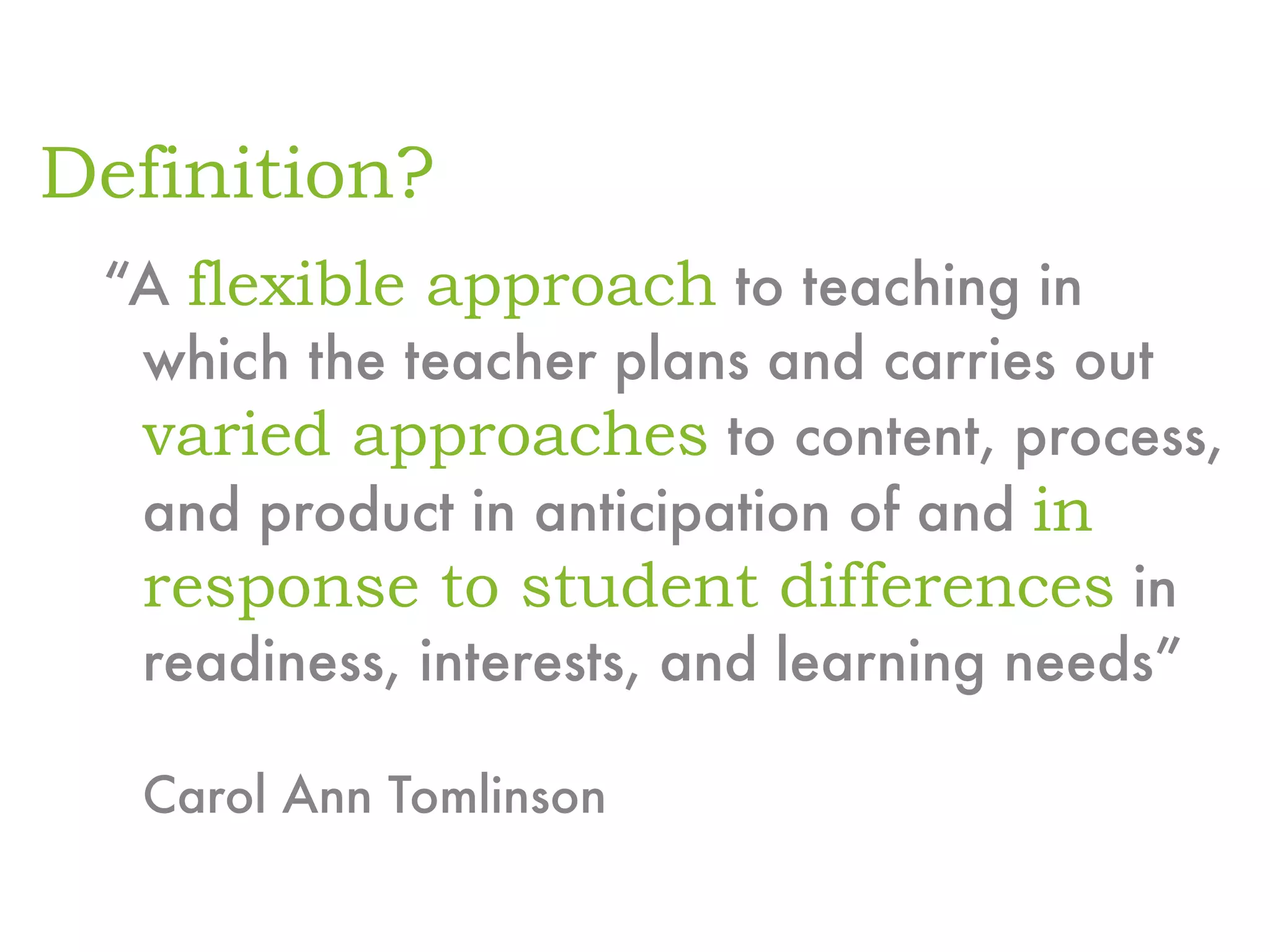 Differentiated Instruction