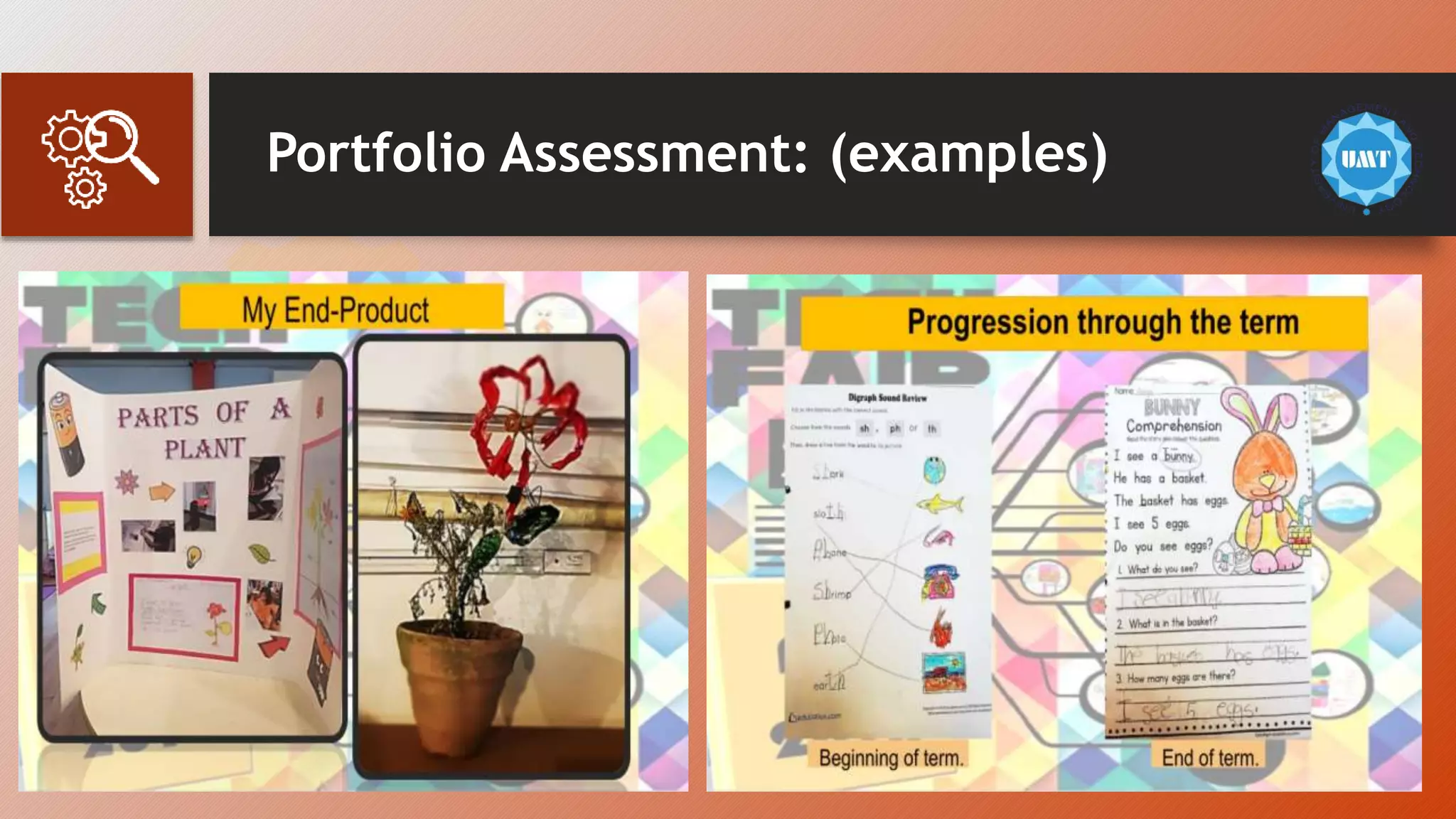 Portfolio Assessment: (examples)
 