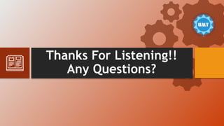 Thanks For Listening!!
Any Questions?
 