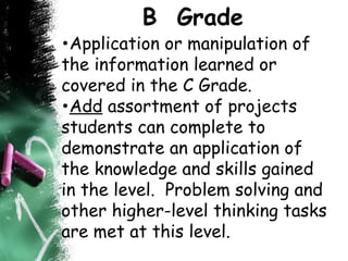 Differentiated Grading Layering Slides | PPT