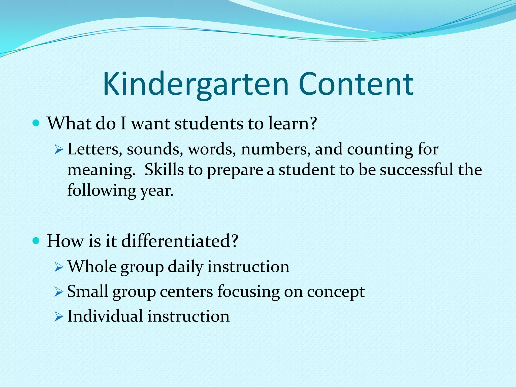 Small group centers focusing on concept