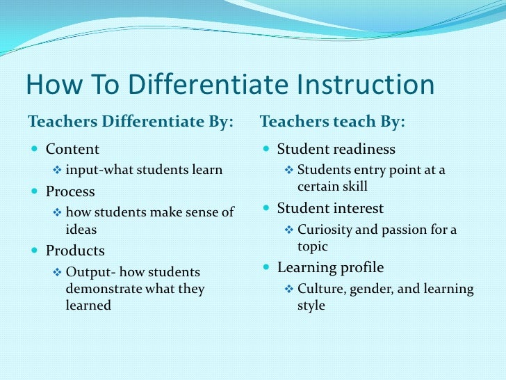 Differentiated Instruction