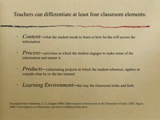 Differentiated instruction | PPT