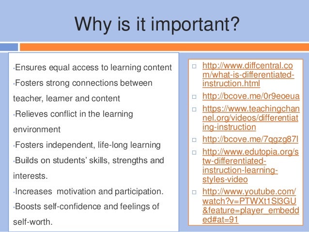 Differentiated instruction