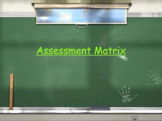 Assessment Matrix 
 