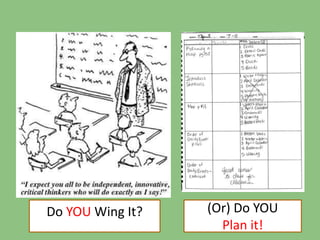 Do YOU Wing It? 
teaching.mrbelshaw.co.uk 
(Or) Do YOU 
Plan it! 
 
