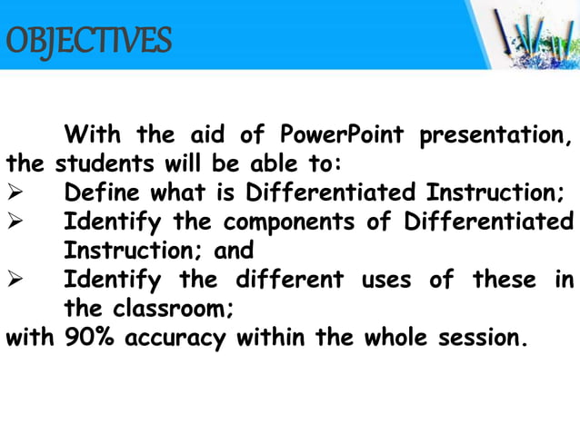 Differentiated Instructiondifferentiated Instruction Pptx