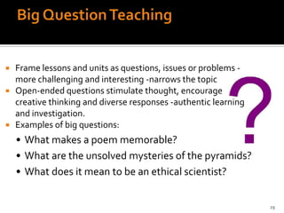 Using Technology in Differentiated InstructionIt's a Wild Ride- project based learningtech matrix-  identify appropriate toolsbackpack it- Make pages with to-do lists, notes, files, and images 	word 2 word- dictionaries in multiple languagespodcastsNational Geographic webcamsUnited Streaming videosVirtual Field tripsHandhelds26