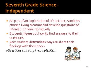  Importance Charts Big Question Teaching Frame lessons and units as questions, issues or problems -more challenging and interesting -narrows the topicOpen-ended questions stimulate thought, encourage creative thinking and diverse responses -authentic learning and investigation. Examples of big questions: •  What makes a poem memorable? •  What are the unsolved mysteries of the pyramids? •  What does it mean to be an ethical scientist? 29