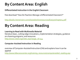Assessment in the Differentiated ClassroomOngoingInstruction-dependentStudent-dependentInformative for continuedinstruction38