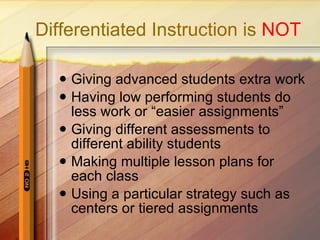Differentiated Instruction For Saturday1a | PPT