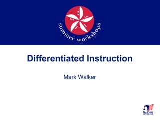 Differentiated Instruction
Mark Walker
Archived Information
 