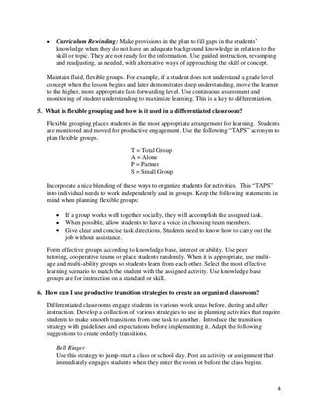 Differentiated instruction ten common questions and answers