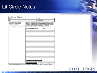 Lit Circle Notes 