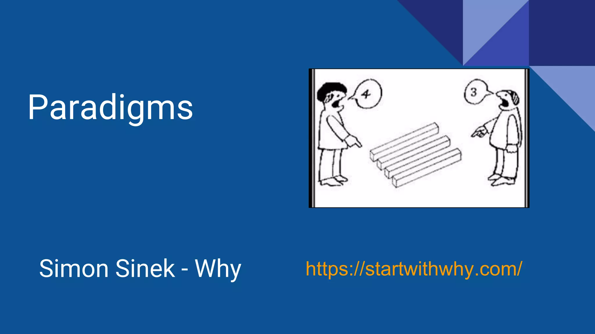 Paradigms
https://startwithwhy.com/Simon Sinek - Why
 