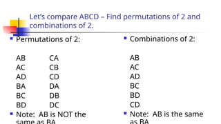 Differentiate Permutation from combination [Autosaved].pptx