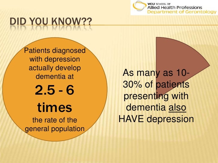 Differentiating depression and dementia gendron and heck