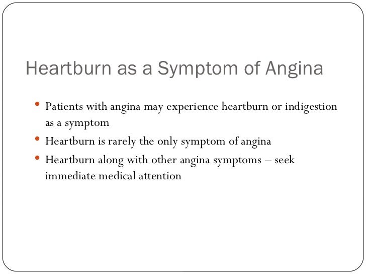 Differentiating Heartburn From Angina Symptoms