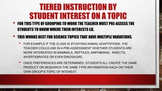 Differentiating instruction 