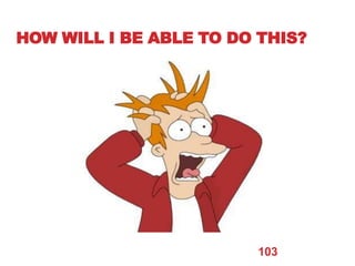 HOW WILL I BE ABLE TO DO THIS?




                        103
 