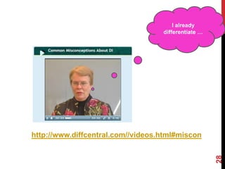 I already
                                   differentiate …




http://www.diffcentral.com//videos.html#miscon




                                                     28
 