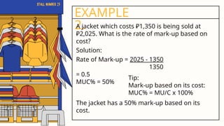 Mark Rise Examples Differentiating Mark-on, Mark-down, and Mark-up.pptx