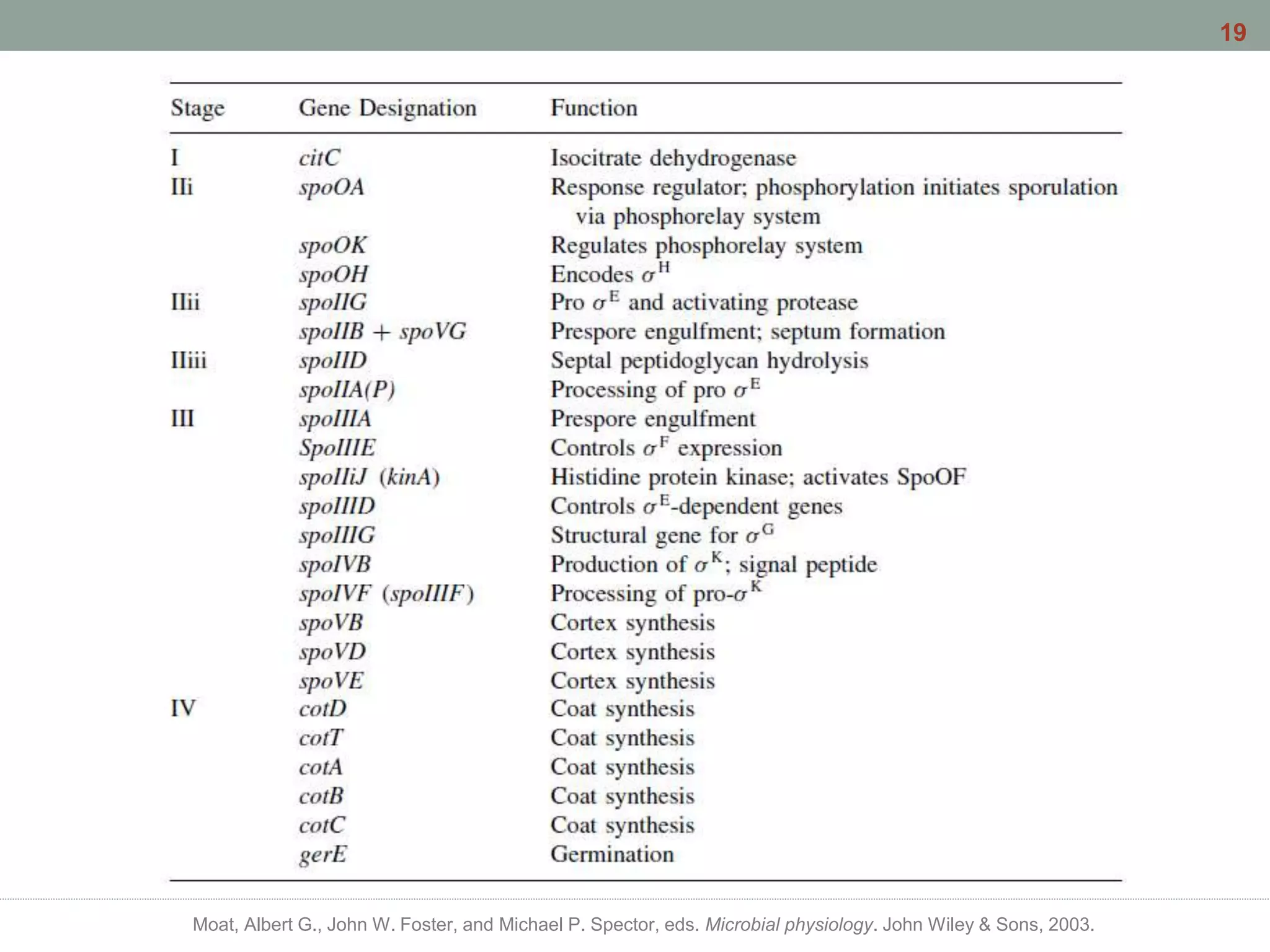 Moat, Albert G., John W. Foster, and Michael P. Spector, eds. Microbial physiology. John Wiley & Sons, 2003.
19
 