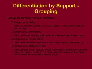 Differentiation in the classroom. | ODP